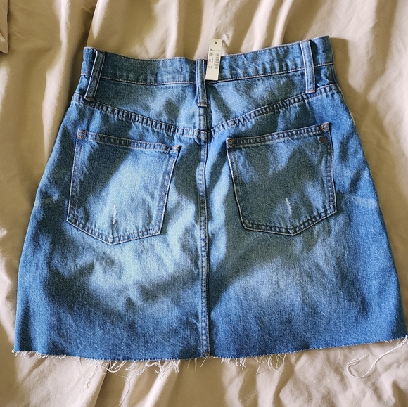 NWT Raw Hemmed Madewell Denim Skirt size 27 - Picture 3 of 8